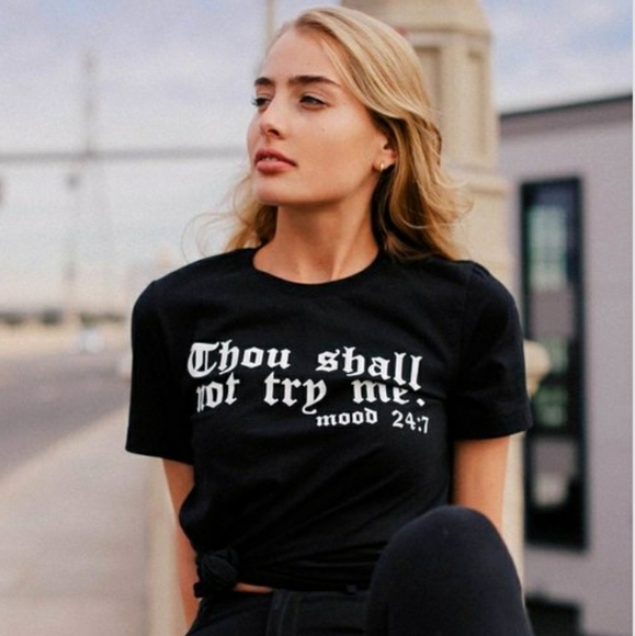 Thou Shall Not Try Me ( size Small only) - Picture 2 of 3